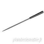 ZCHXD Second Cut Steel Round Needle File with Plastic Handle 3mm x 140mm  B07SLVRW5L